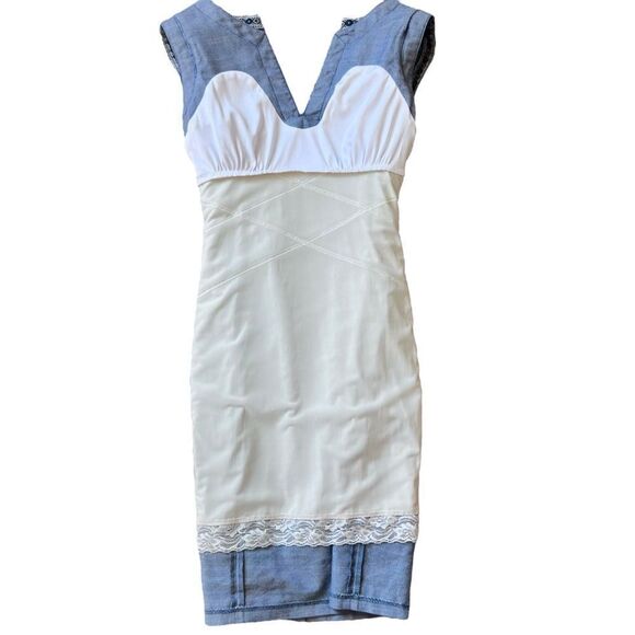 NYDJ Denim Built in Shape Wear Shift Dress - Picture 6 of 16